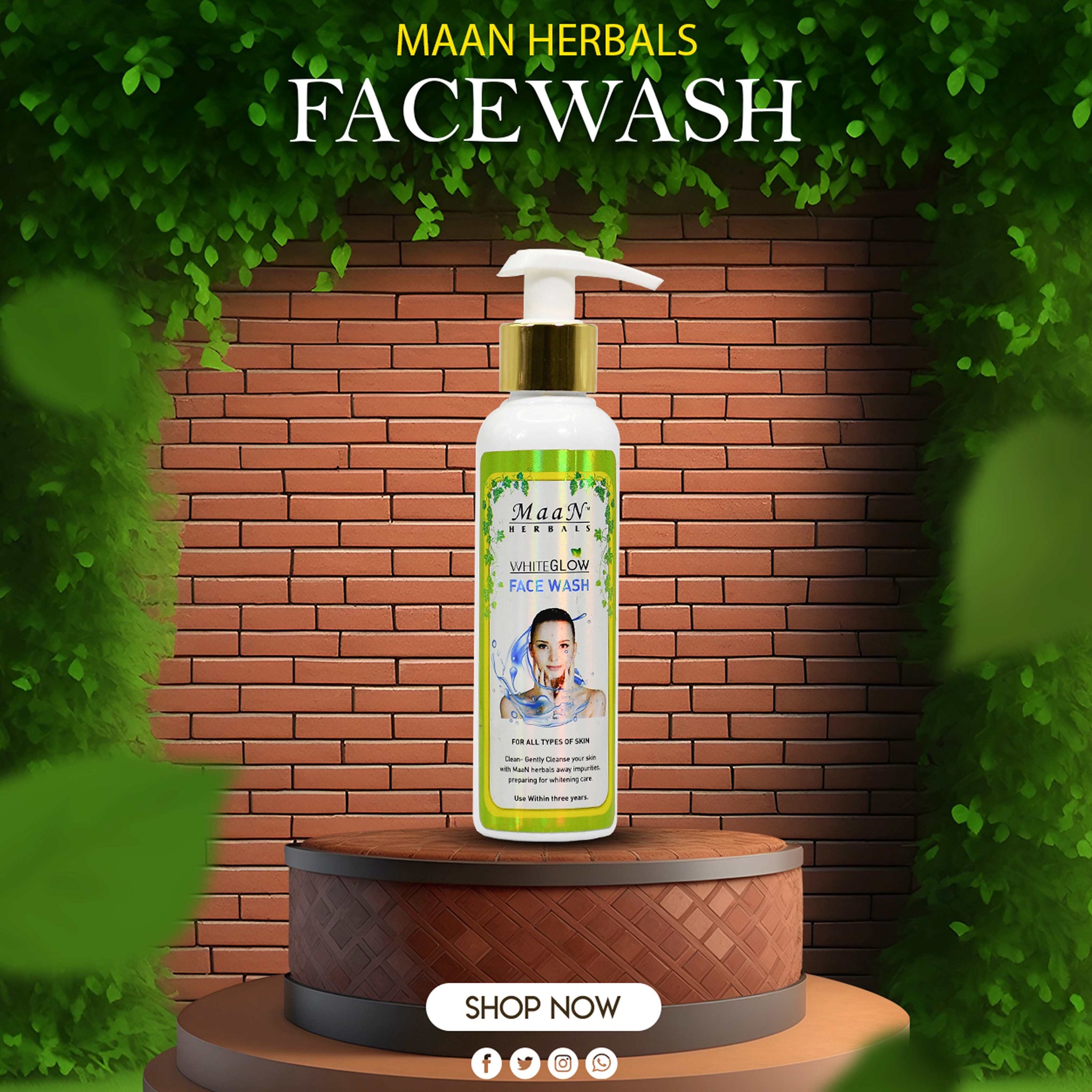 MAANHERBALS WHITENING FACEWASH